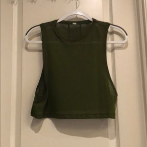 Sheer muscle crop tank